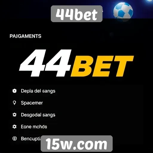 Métodos de pagamento disponíveis no 44bet